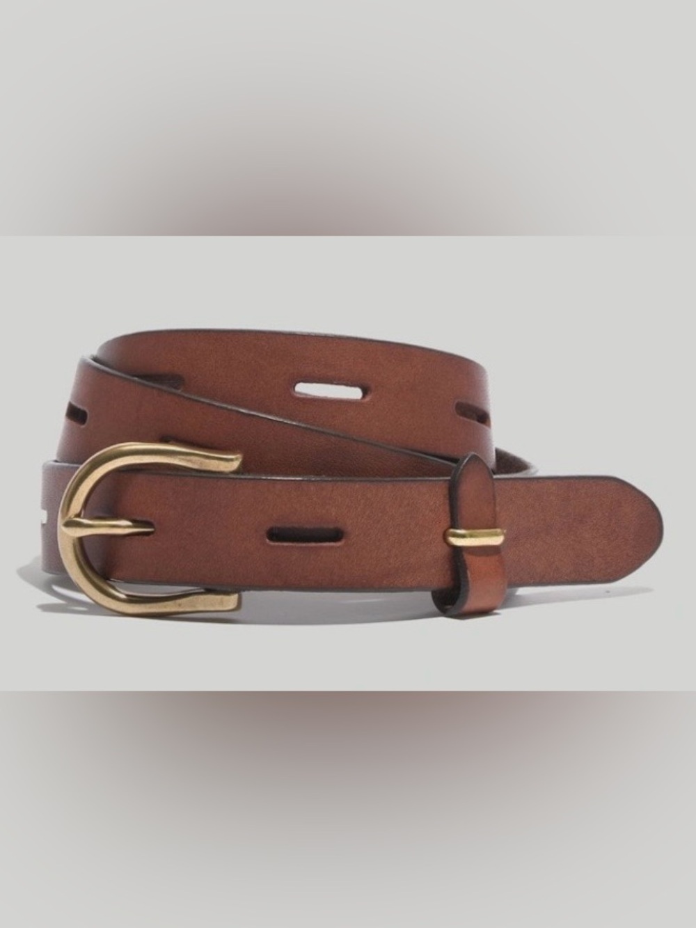 Madewell Backcountry English Saddle Leather Cognac Belt Size S - 38”